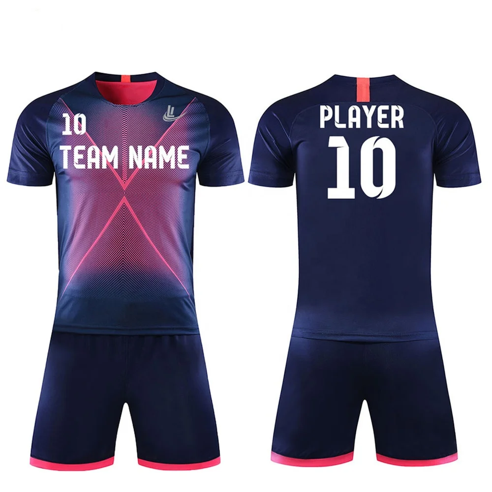Sublimation Football Jerseys Soccer Jersey Kids Quick Dry Football Jersey Soccer Uniform customized