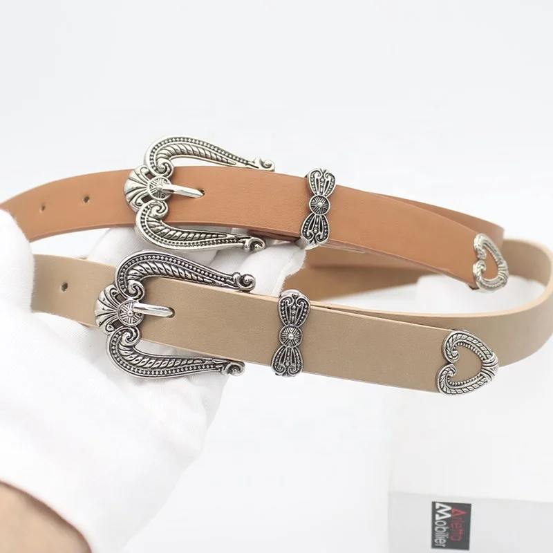 High quality ladies belt fashion retro vintage pu leather belt women wholesale