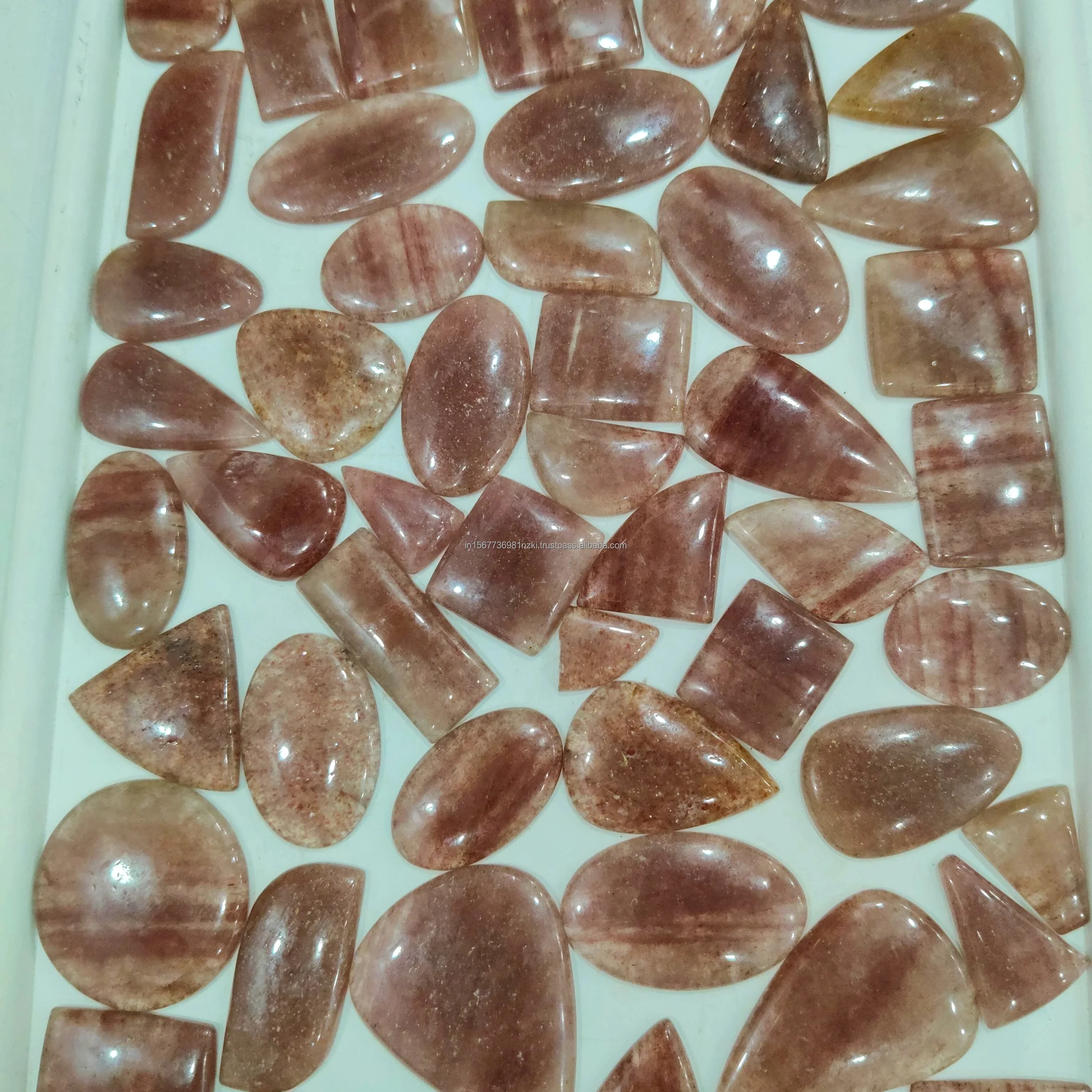 Assorted Quality Wholesale Bulk Lot Sale Loose Gemstone Cabochon Stone Natural Cherry Quartz Hand Made