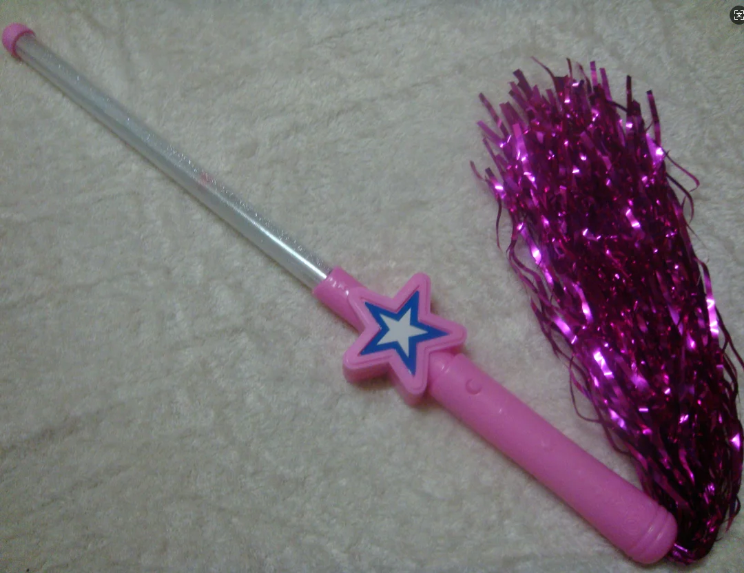 party novelties light up star wand With chrome handle glow sticks heart wand  for kids teens party favors party supplies
