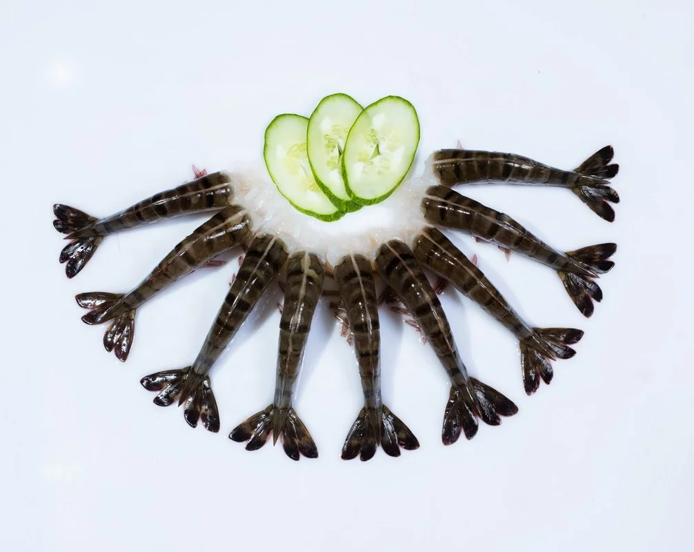 Вьетнамское производство поставка высококачественных вкусных необработанных/готовых HLSO (EZP) черных тигровых креветок-готов к отправке