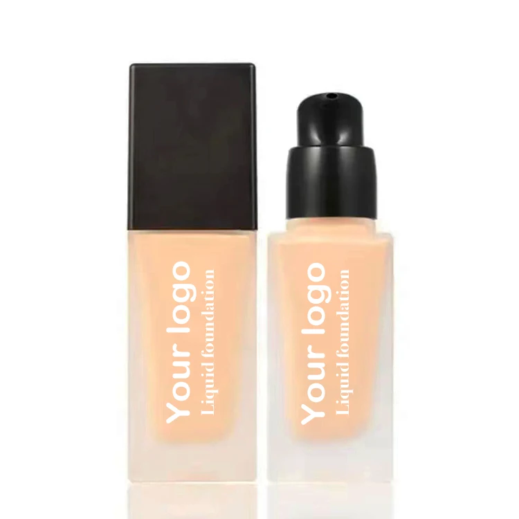 Private Label 10-Color Full Coverage Liquid Foundation Waterproof Natural Makeup for Medium Skin Tones Mineral Ingredient