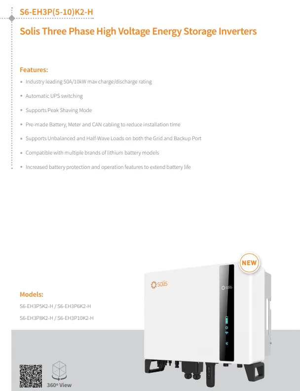 Solis hybrid 3 phase 5kw 6kw 8kw 10kw energy storage inversor price S6-EH3P(5-10)K2-H 5kva 6kva 8kva 10kva solar inverter