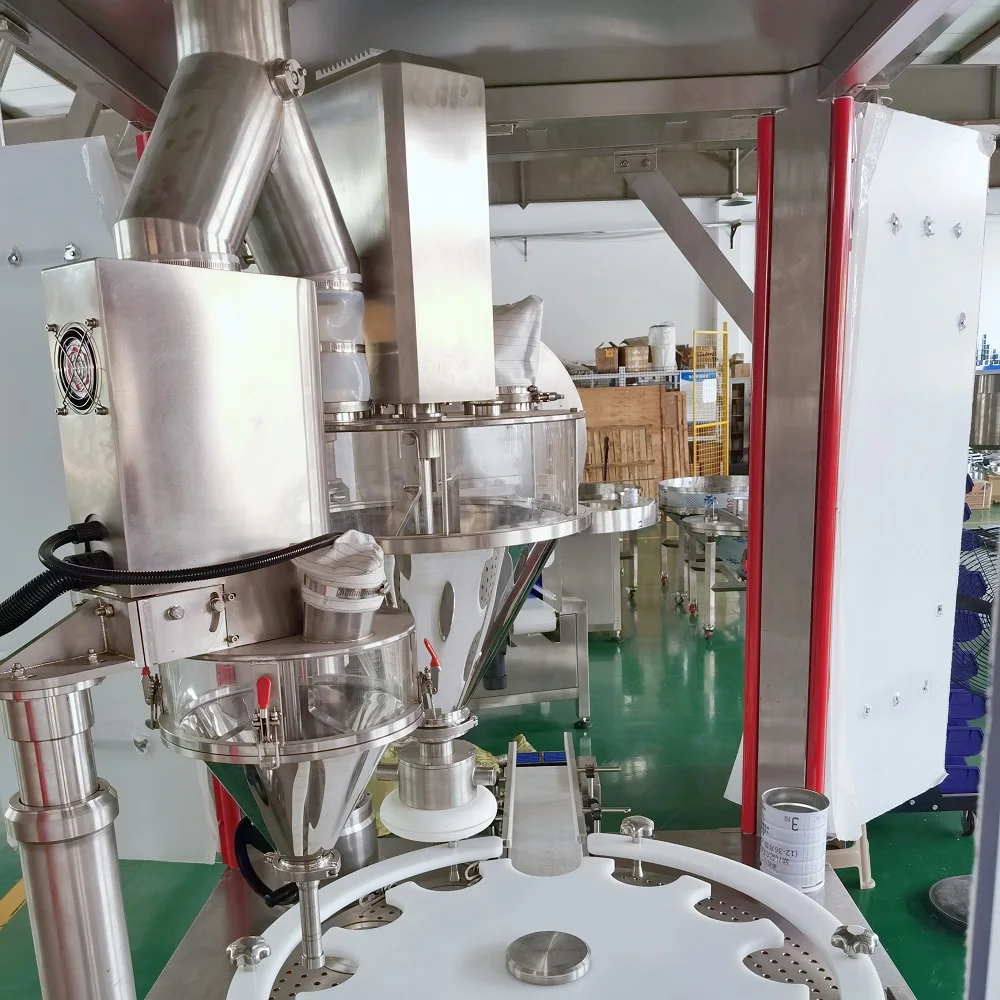 Servo Motor Drive Vertical Pharmaceutical Rotary Powder Spice Bottle Filling Machine