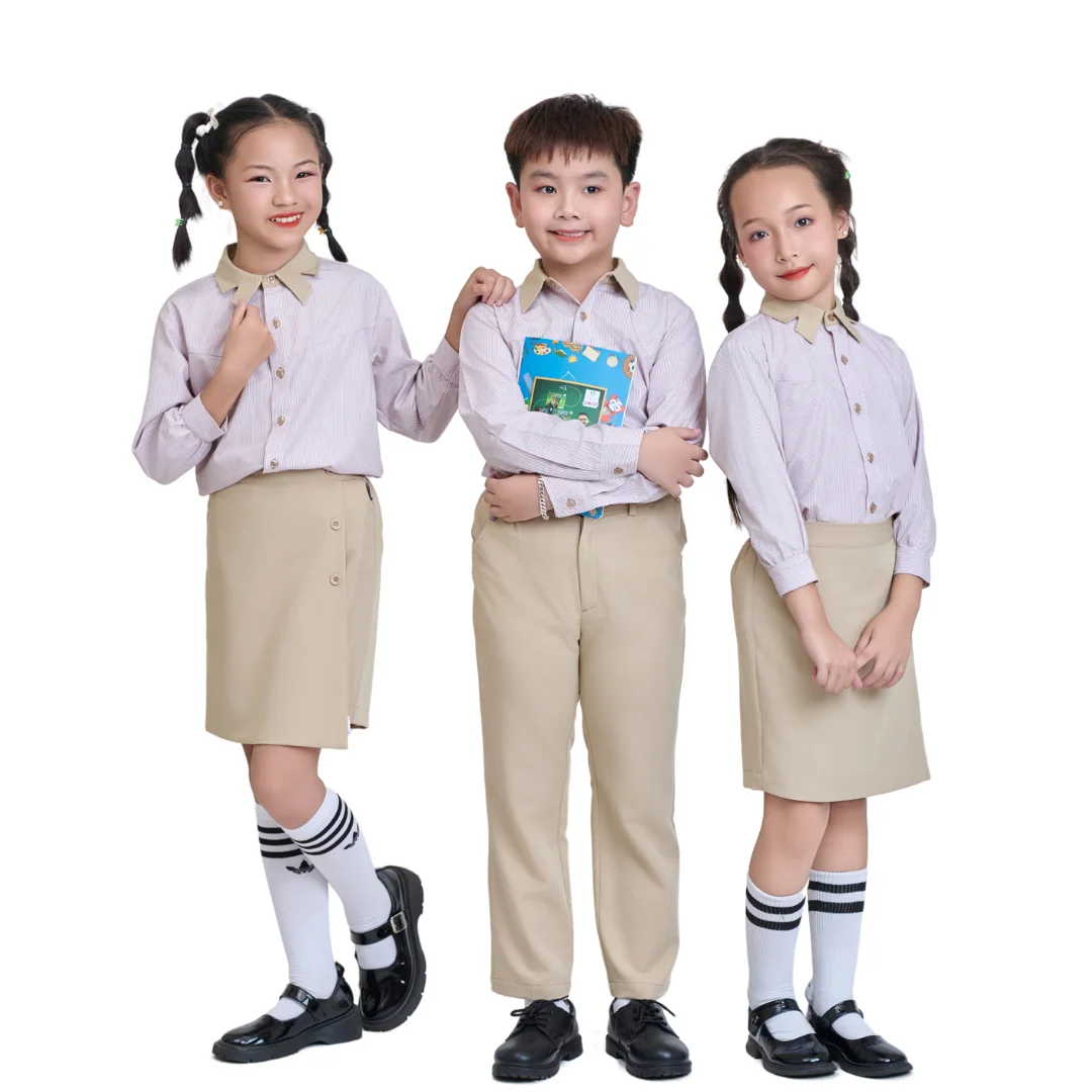 Новейшая дизайнерская оптовая продажа униформа для начальной/средней школы унисекс с коротким рукавом мальчиков и девочек-индивидуальный дизайн