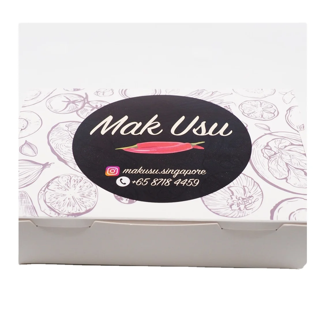 Высокая технология печати, индивидуальный цветной логотип, пищевой контейнер на вынос из крафтовой бумаги для бумаги, коробки для ланча и салата