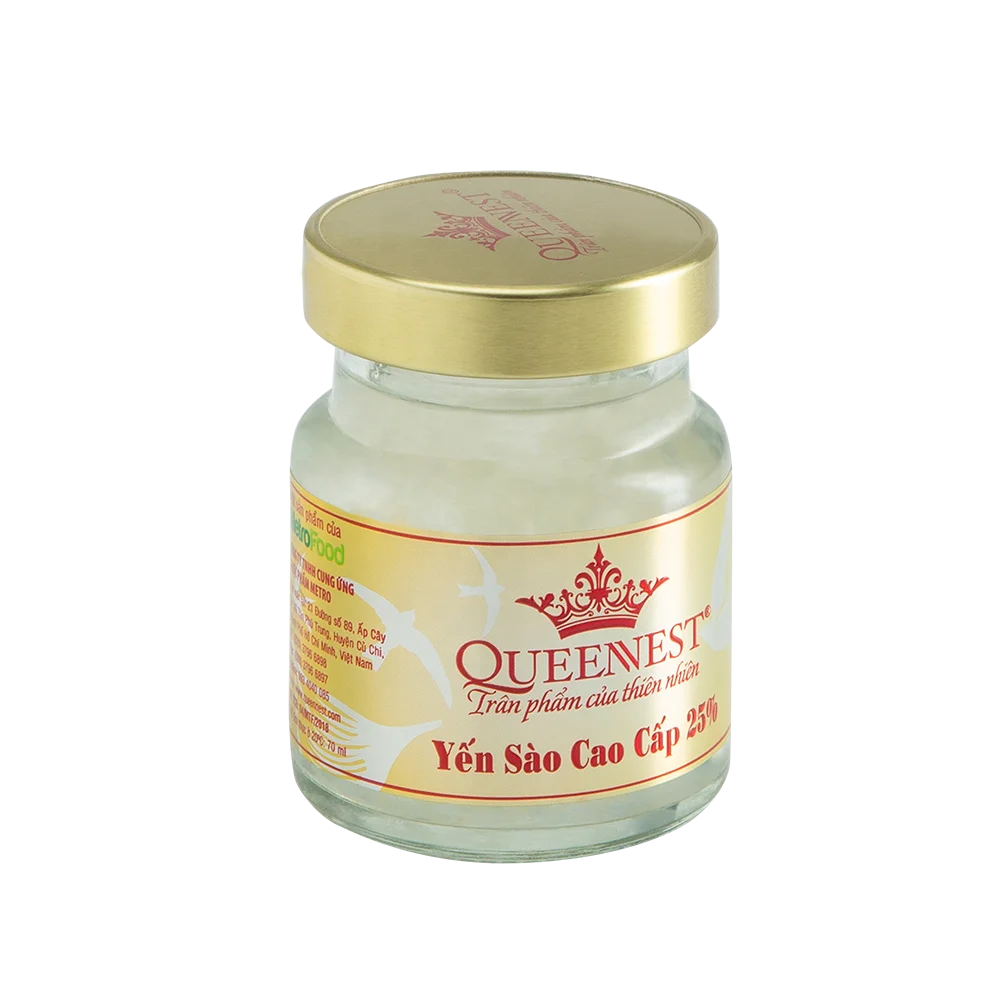 QUEENNEST, подлинное высококачественное Птичье гнездо 25% (банка 70 мл) из Вьетнама