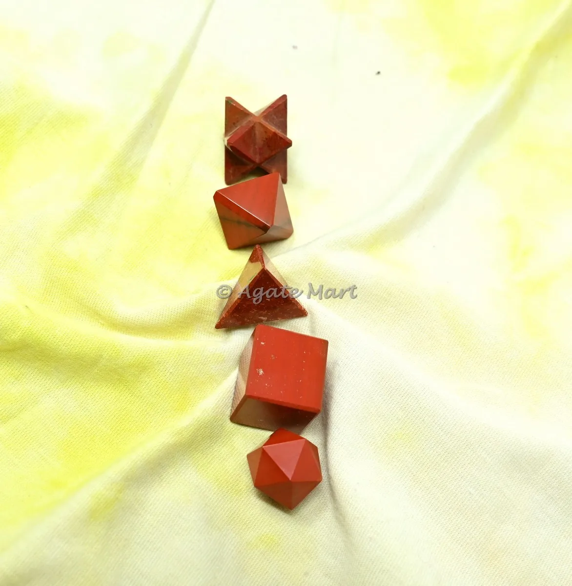 Best Quality Natural Dalmation Jasper Sacred 5 pcs Geometry Set | 5 & 7 Pieces Crystals Healing Sacred Geometry Set For sale