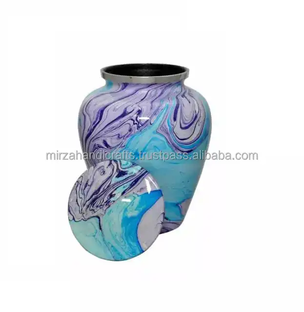 funeral urns for human adult and pets ashes memorial urn aluminums cremation urns onyx expensive look glossy finished cremation