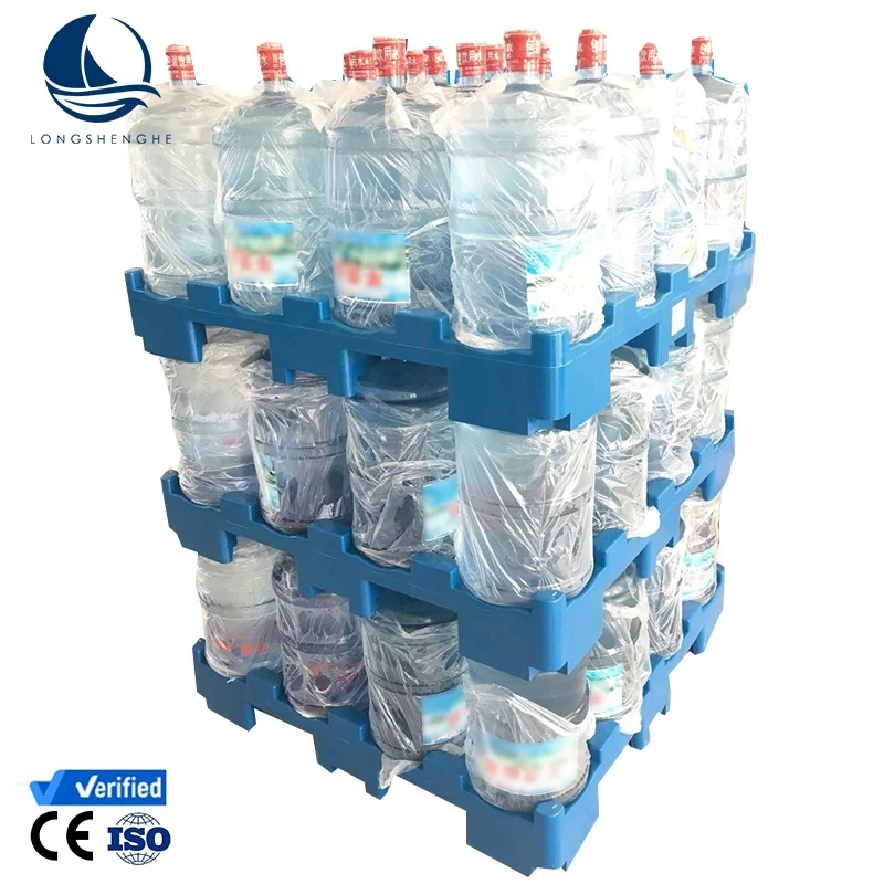 16 Bottles 5 Gallon Water Bottles Stacking Storage HDPE Plastic Pallets