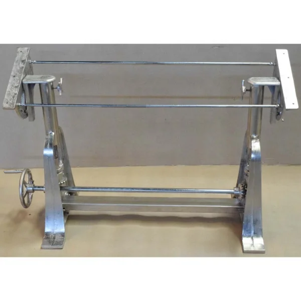 Vintage Industrial Metal  Nickel Chrome Plated Hand lifting Writing Drawing Engineer Draughtsman Painting  Drafting Table