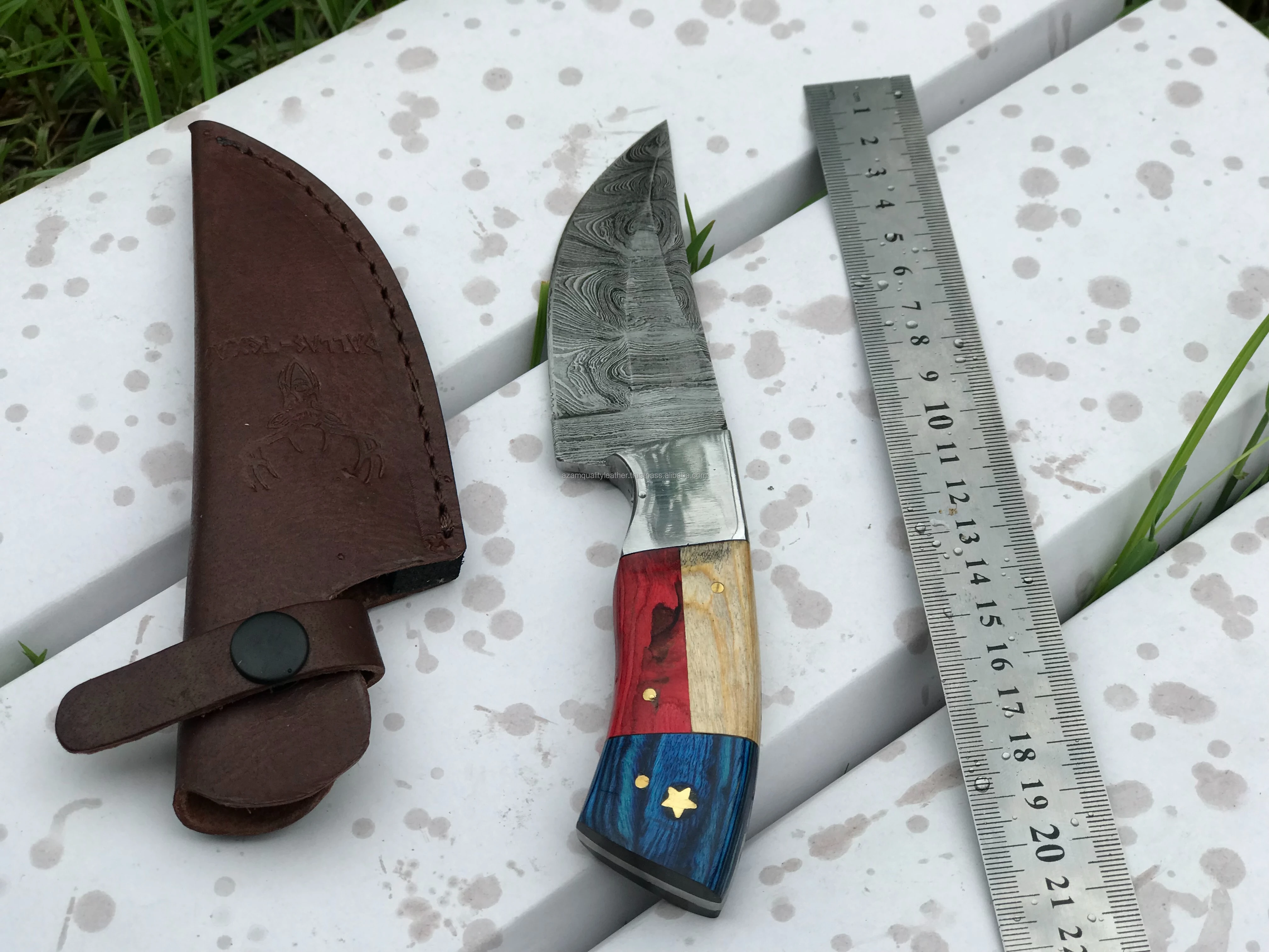 Hunting Knife Damascus Survival Tactical Folding Pocket Knife with elegant gift box