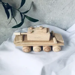 Wooden Tank Toys, Military Tank for Children, Nursery Decor