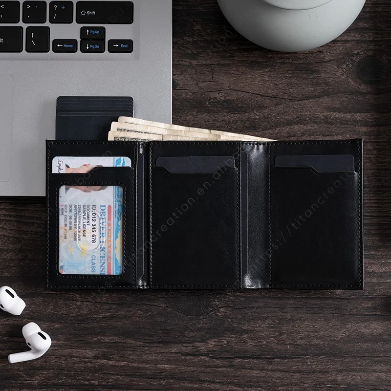 TILONSTAR TVC302 Minimalist Aluminium Card Holder Wallet Men Rfid Card Protector Business Credit Card Holder Leather