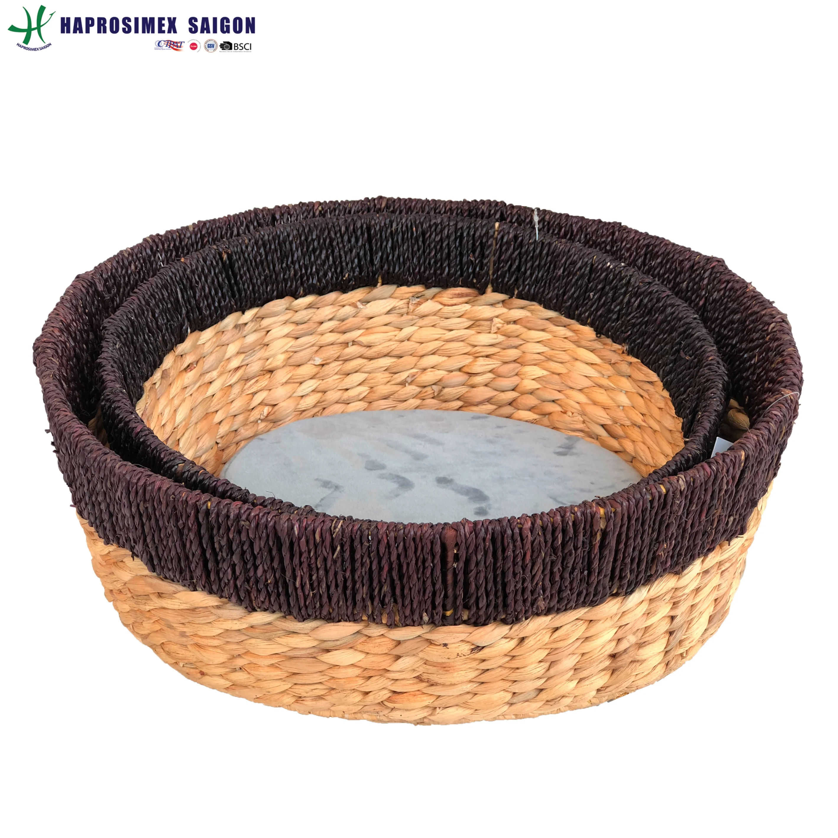 House for Pet, Pet Cage for Wholesale, Seagrass Pet Cage with Cushion, Made in Vietnam (HS 4462-3)