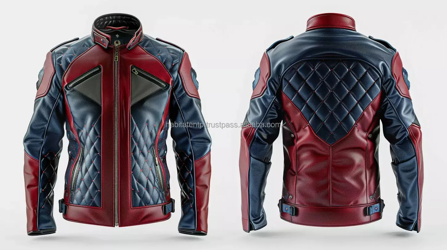 Motorcycle Racing Genuine Leather Jacket Biker Style Riding Vintage Real Cowhide Stand Collar Zipped Pockets Handmade Jackets