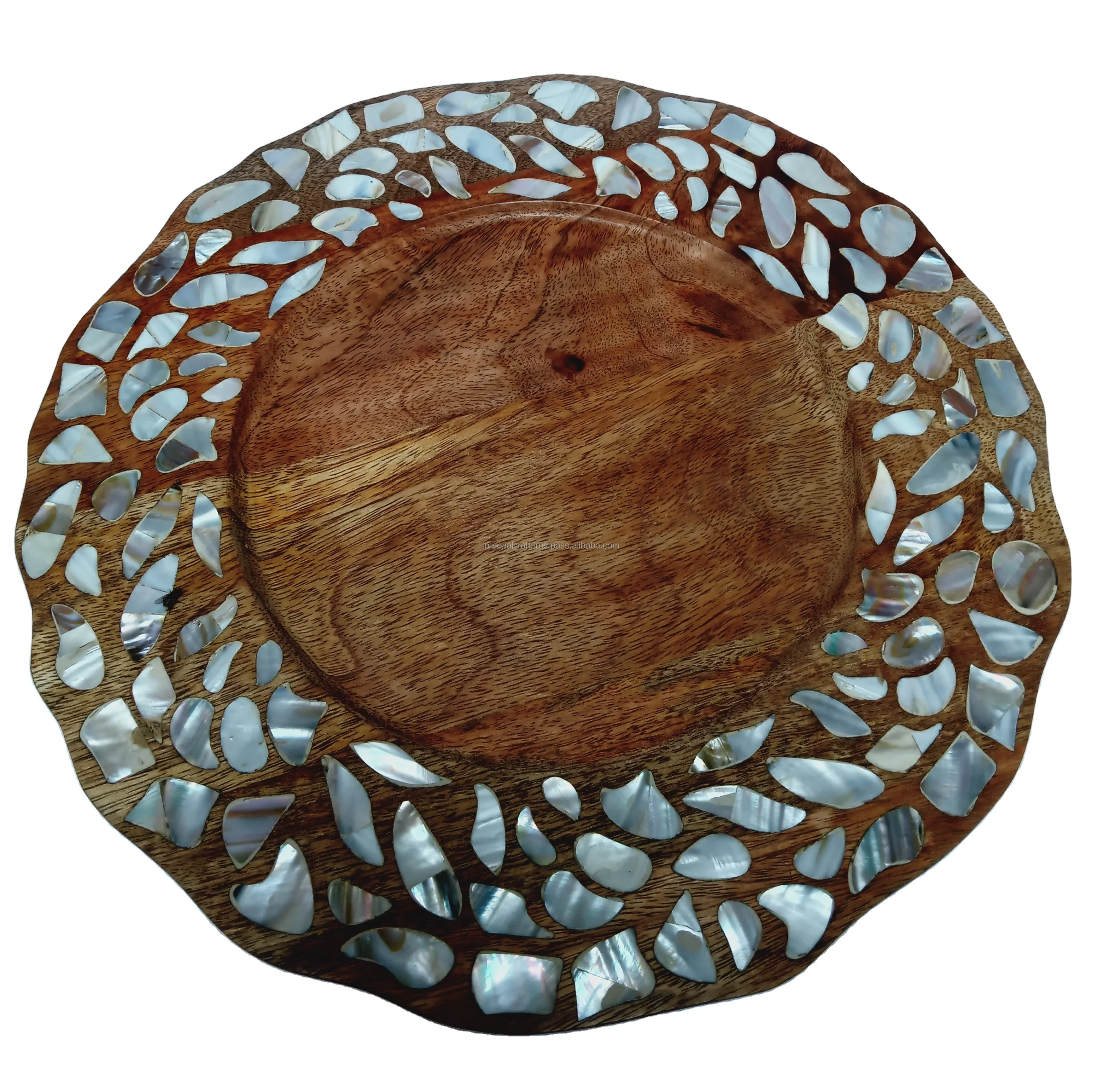 NEW LEAFY DESIGN ACACIA WOOD AND MOTHER OF PEARL SERVING TRAY CHOCOLATE DRY FRUITS SERVING TRAY