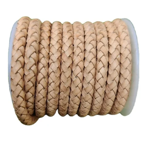 Bolo Braided Leather cord made of high quality drum drum leather use for jewellery making