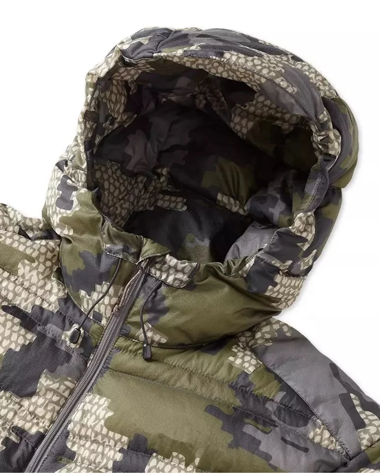 Outdoor Custom Made Design High Quality Jungle Hunting Puffy Jacket Promotional Wild Animal Hunting Down Jacket