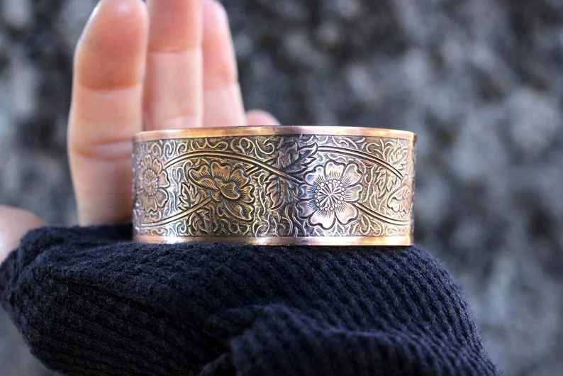 Copper Bracelet Men Women Magnets Cuff Magnetic Bangle Engraved Health Care at Low Price by LUXURY CRAFTS