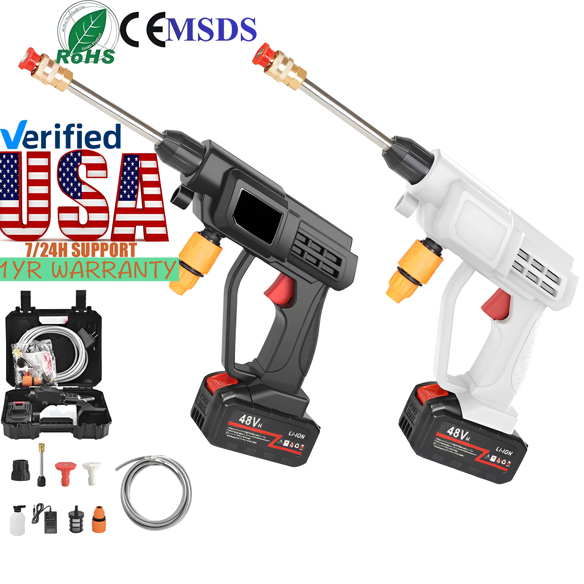 48 V Portable Small Car Washer Electric High Pressure Washer Series For Car Clean Automatic Pressure Washer Car Wash Machine