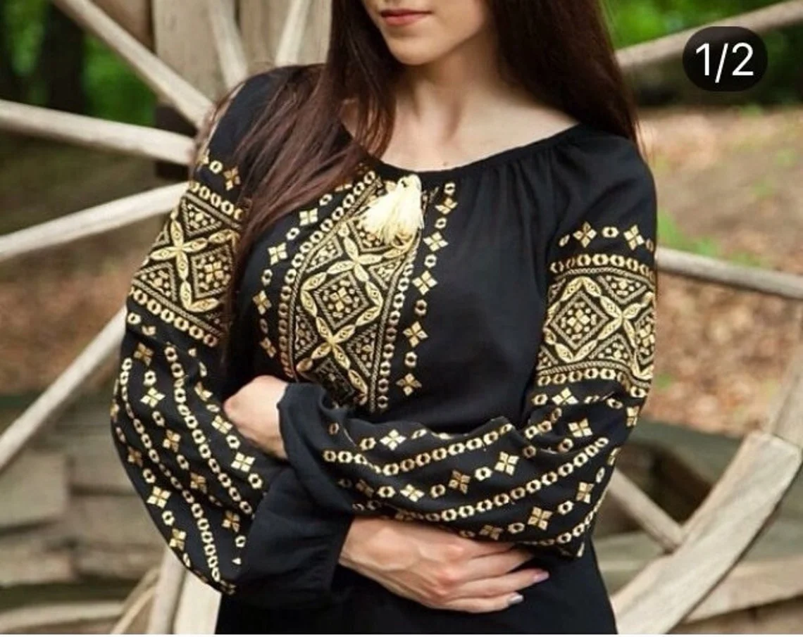 hand embroidered ethnic Blouse Handmade blouse Ukrainian tunic top blouse design for women