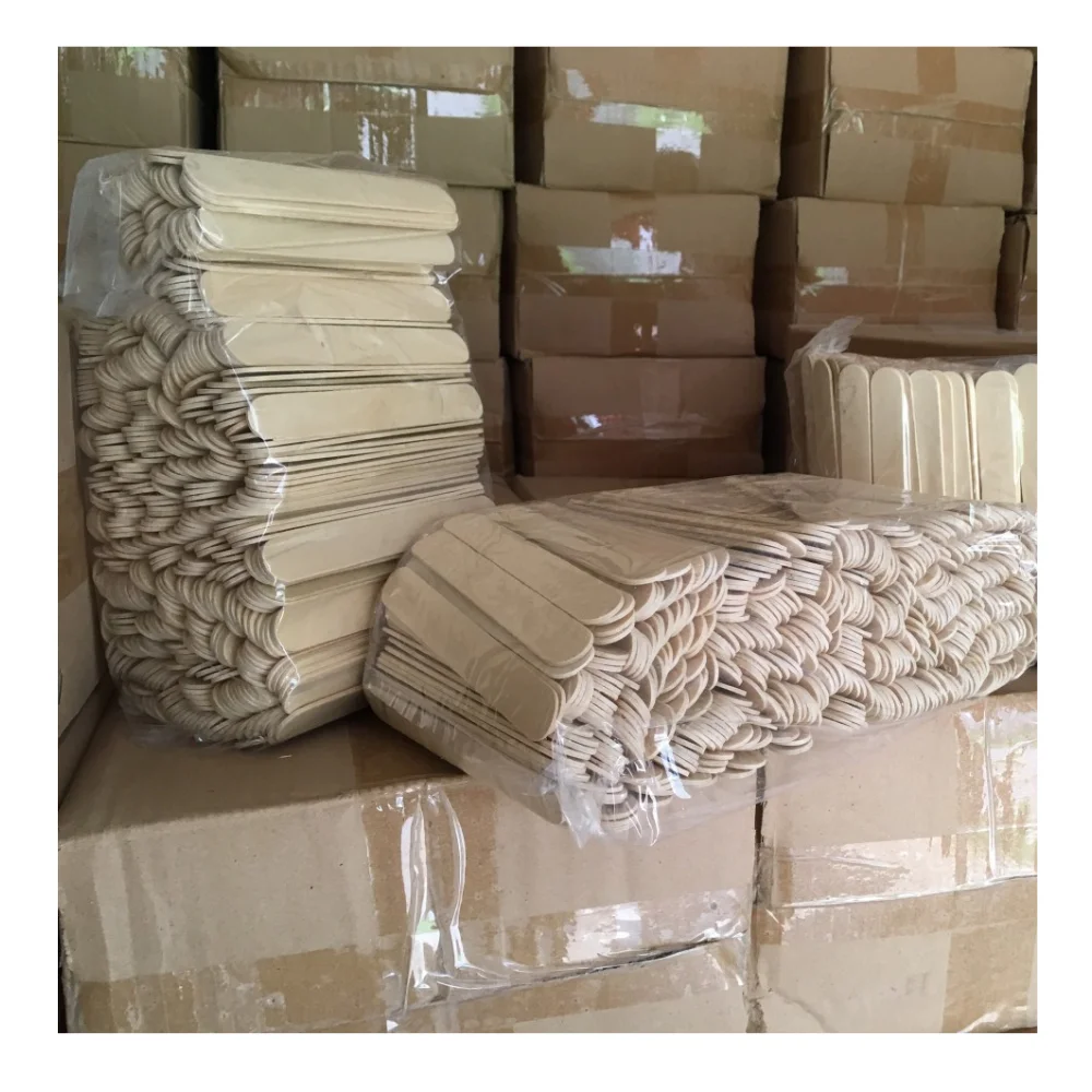 Hot Sale Wooden Craft Stick Ice Cream Tongue Depressor/wooden Stick/wood From Clean Wood of Viet Nam