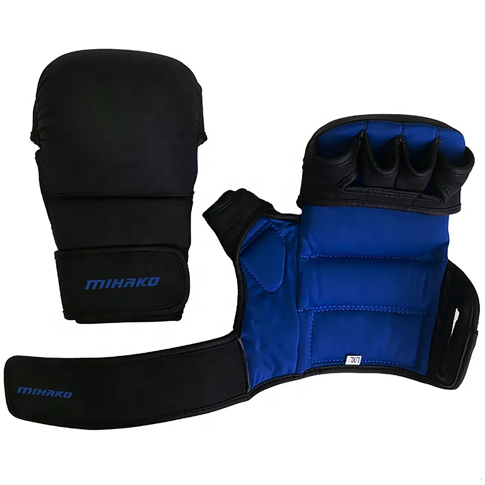 Матовые черные перчатки для тренировок MMA 7 унций спарринга бокса Муай Тай УФК мужчин женщин и молодежи