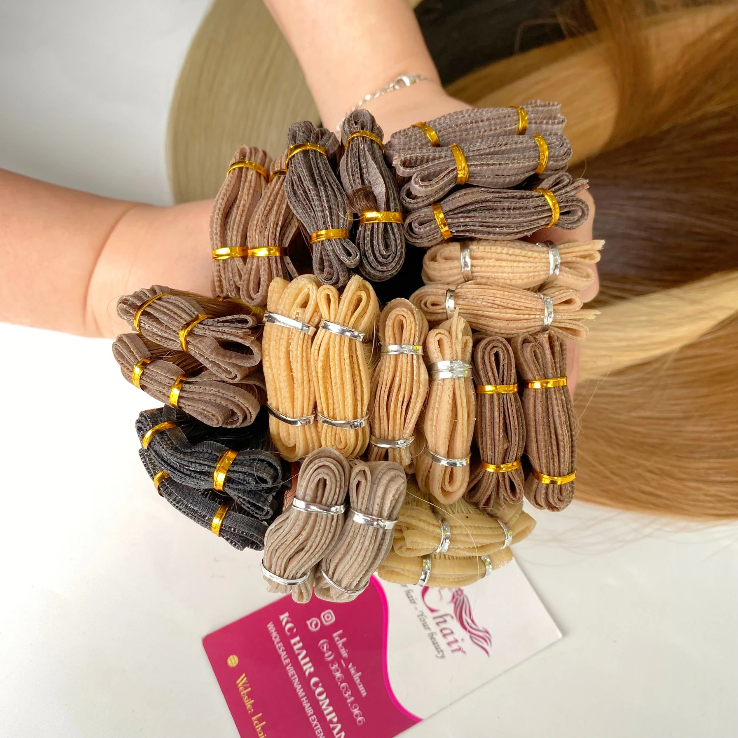 Russian Thin Invisible Genius Weft Hair Extensions Double Drawn Human Hair Raw Vietnamese