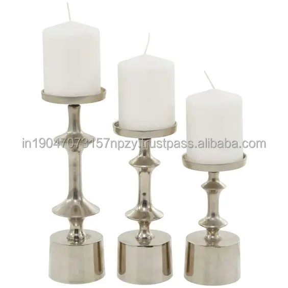 Farmhouse Metal Candle Stands for Pillar Candles Metal Vintage Style Decorative Candle Holder For Home & Christmas decor