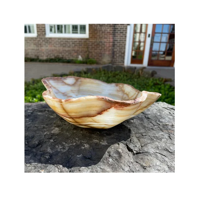 Wholesale Modern Premium Quality Fruit Bowls Fine Polished Onyx and Marble for Kitchen and Hotel 1-Year Warranty