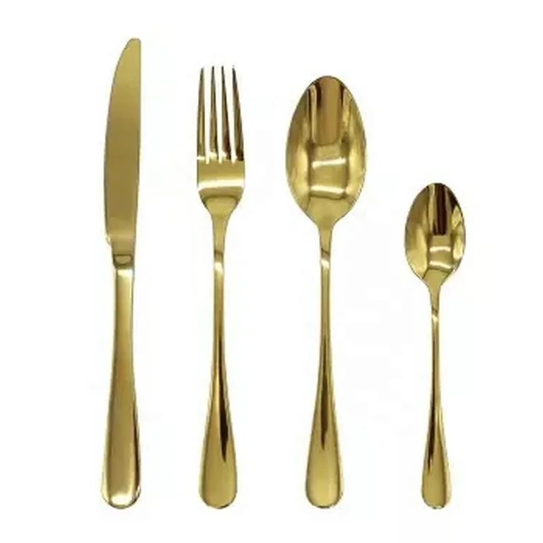 Decorative Spoon And Fruit Fork Gold & Silver Finishing Metal Cutlery Item Best Selling Handmade Decorative Cutlery Spoon And Fo