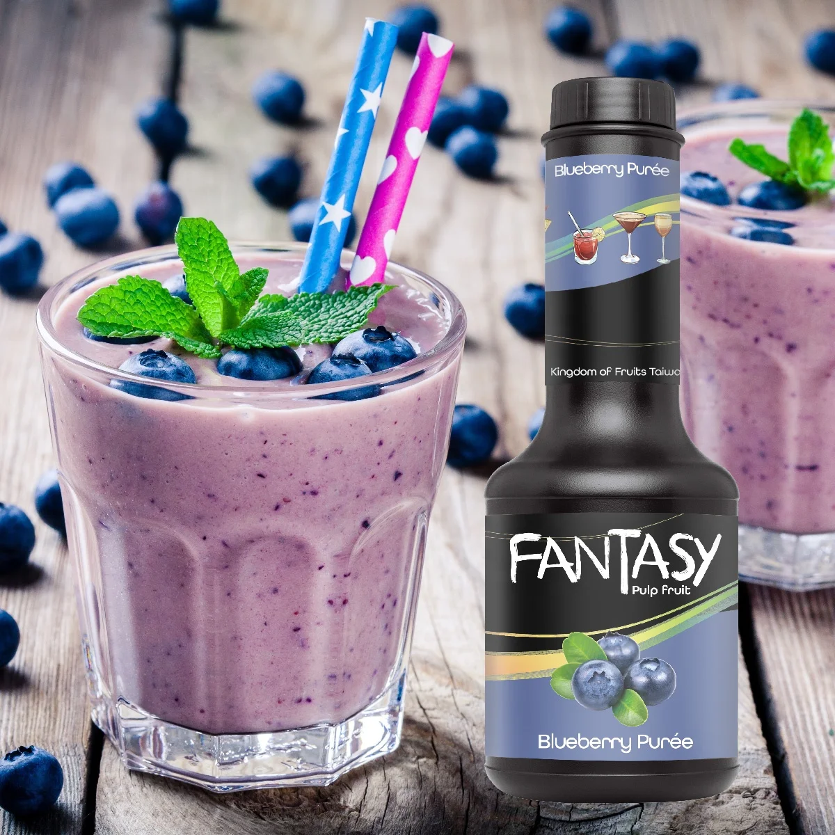 Blueberry Puree for professional bars & bubble tea shops Fruit Puree