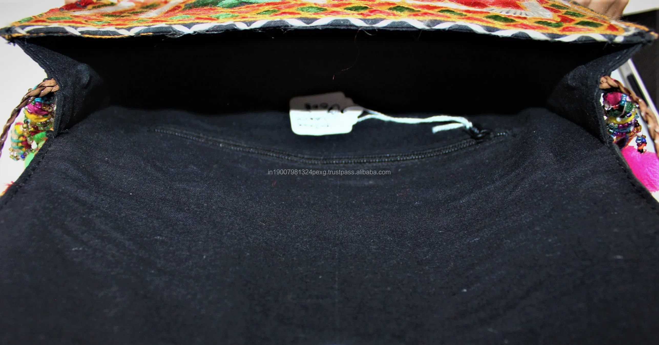 Indian Vintage Handmade Boho Beautiful Mirror Clutch Bag