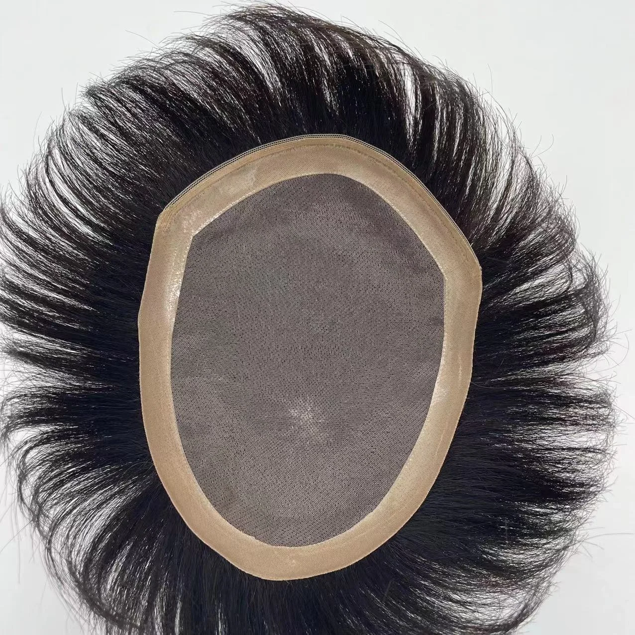 Fashion Hair Handsome Style  Mono Base Hair Replacement Men Toupee