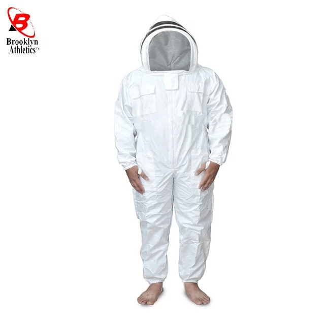 Honey Keeper Professional Cotton Full Body Beekeeping Suit with Self Supporting Veil Hood
