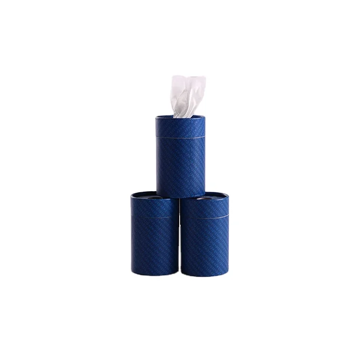 Customized Toilet Holder Cylinder Packaging Box Round Canned Tissues Cardboard Car Tissue Telescopic Paper Tube