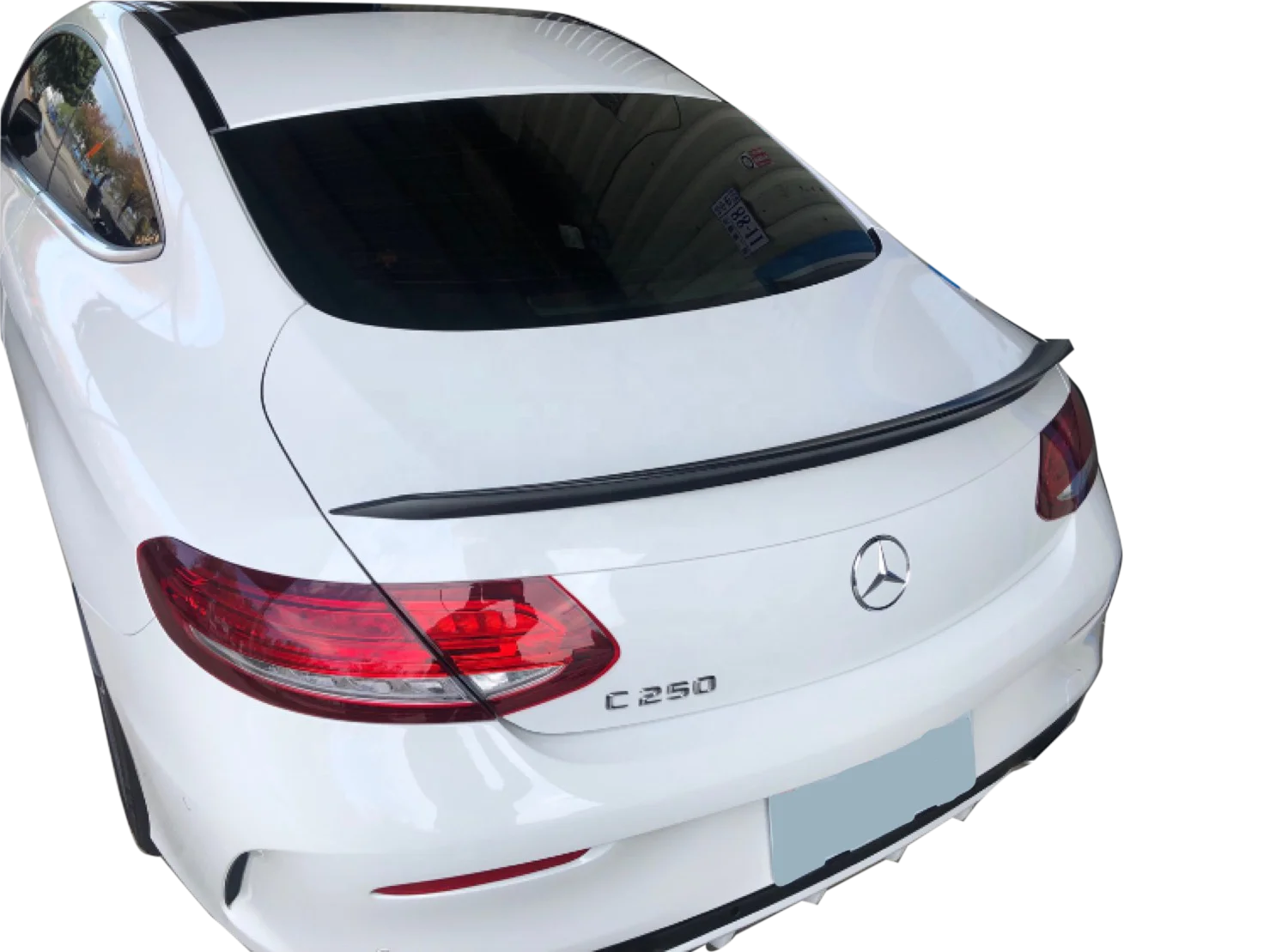 white painting  ED1 style spoiler for mercedes benz c class C205