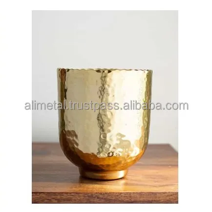 Gold Aluminum Darrius Planter for outdoor and indoor Garden and home Decoration Customizable