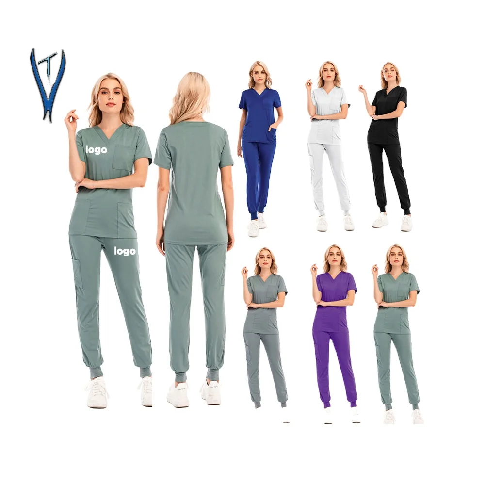 New Arrivals Wholesale Doctors And Nurses Female Scrub Nursing Uniform Sets Women Jogger Medical Nursing