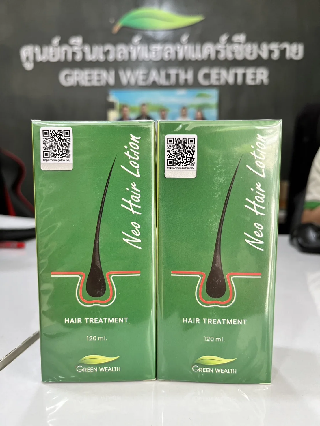 Professional Hair Care 100% Neo Hair Spray Lotion 120ml Hair Loss Prevention and Repairing Made in Thailand by Green Wealth