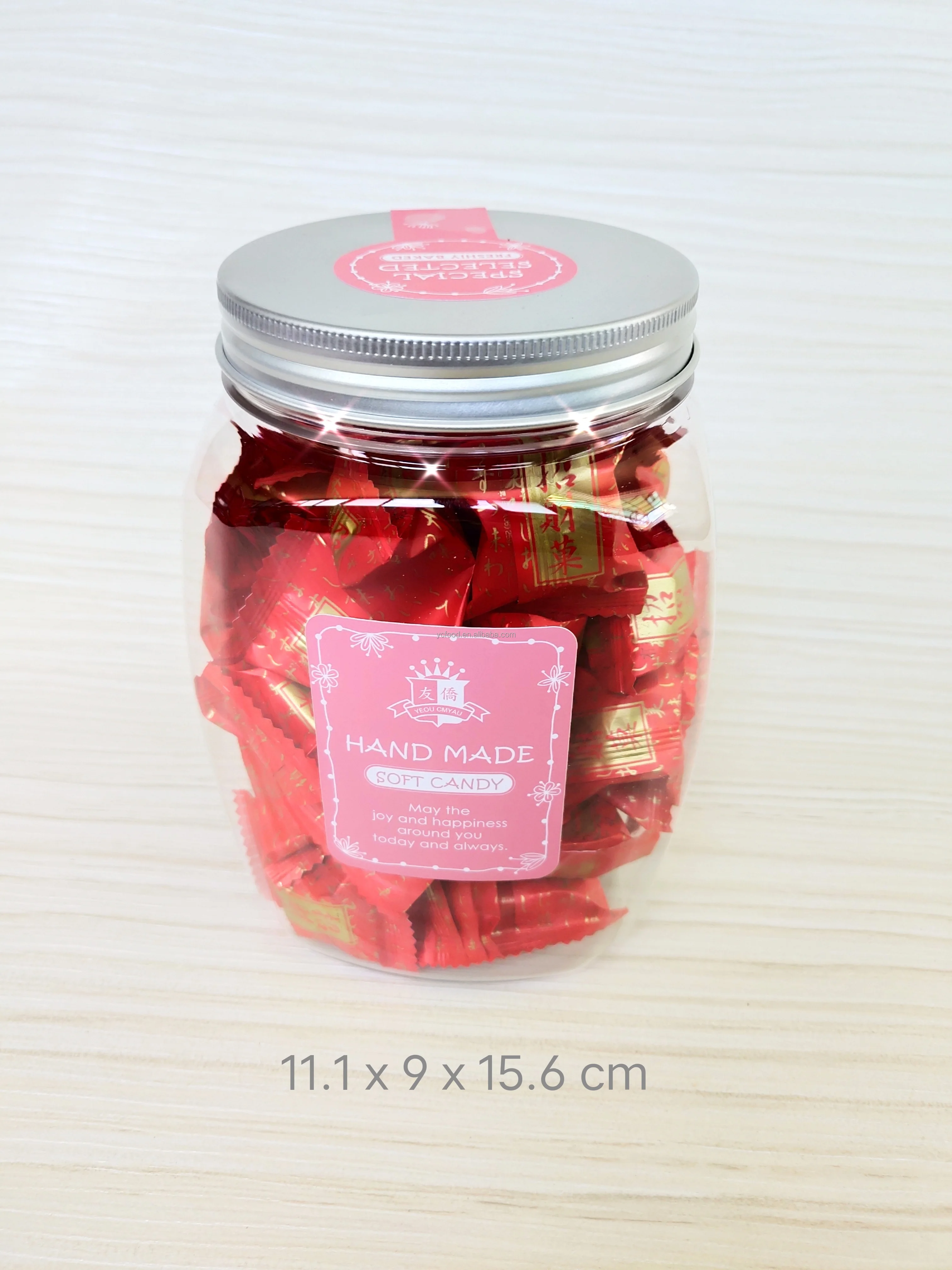 new year gift wedding party cheap fruit flavor candy soft  jelly sweets jar candy