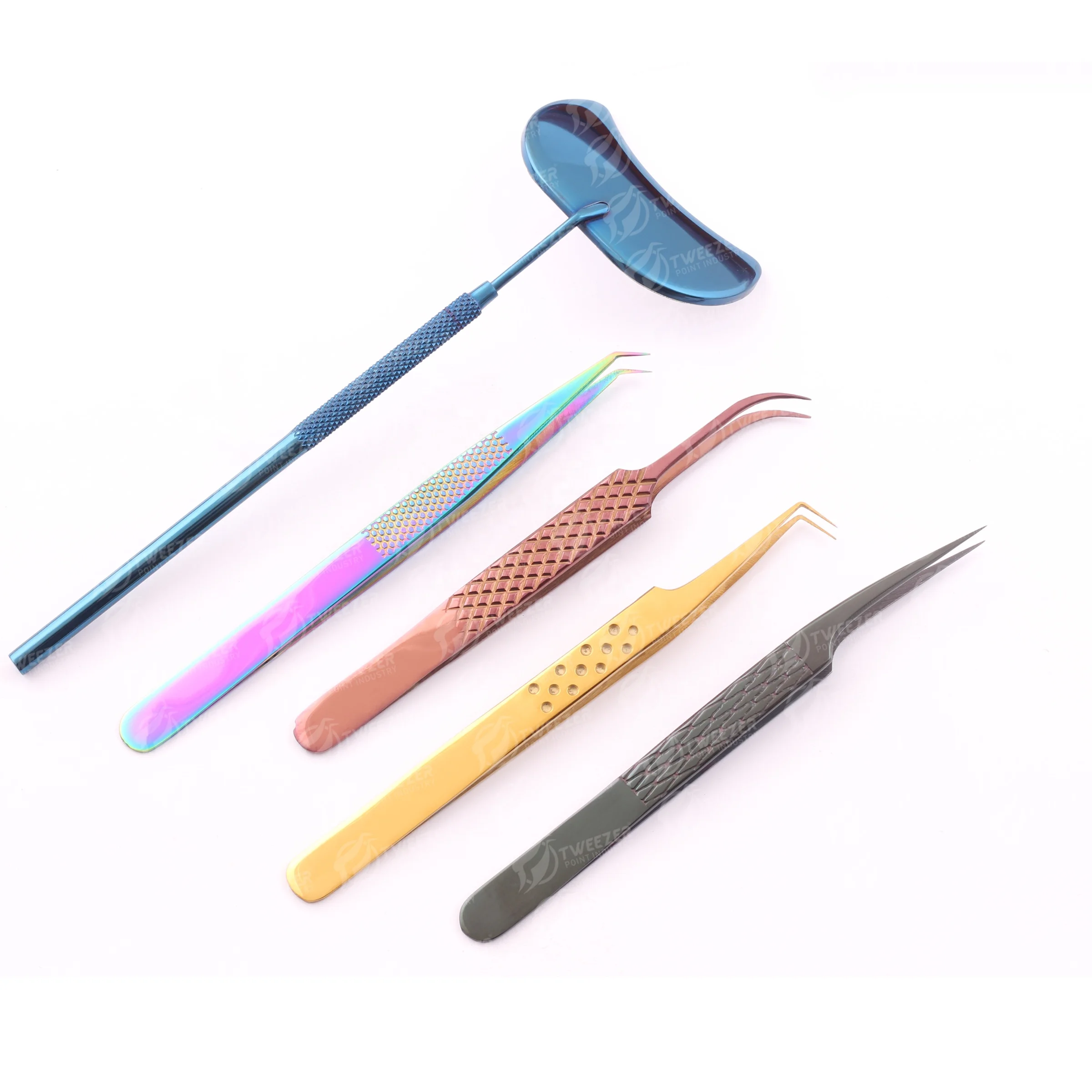 Manufacturer  Eyelash Extension Tweezers   Private Label Stainless Steel Russian Volume  Lash Tweezers