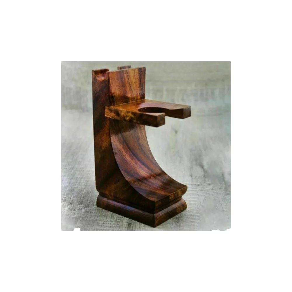 Solid Quality Wood Stand for Safety Razor / 2022 Professional Wooden Barber Stand Latest New Design