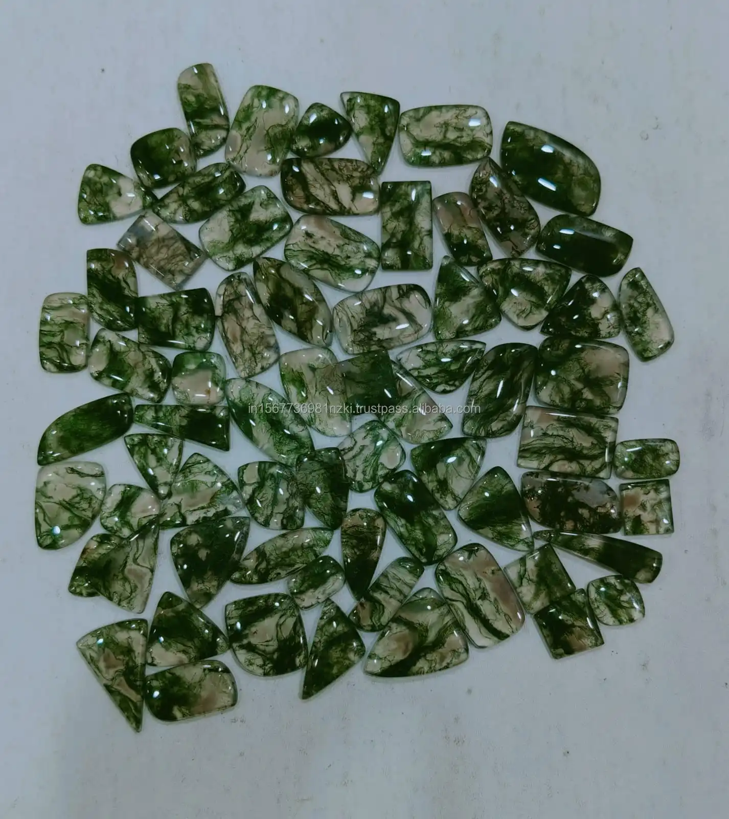 Best Grade Moss Agate Gemstone Moss Agate Loose Gemstone Cabochon Lot 100% Natura Loose Gemstone for Jewelry