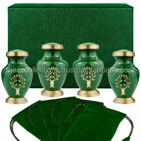 New Creative Printed Token Urns Custom Metal Funeral Products Cremation Token Urn For Human Ashes Cremation Supplies From India