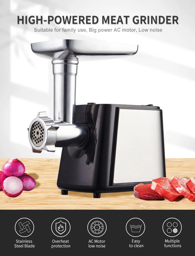 Factory Wholesale Stainless Steel Household Meat Grinder Machine Top Grade Sausage Stuffer Meat Grinders