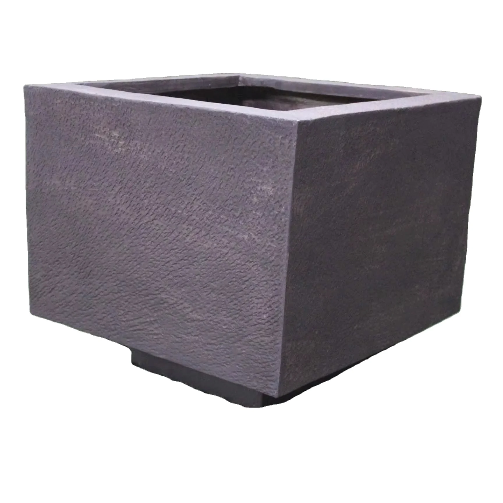 Modern Design Box Shape Planter New Arrival Hydroponic Garden Flower Pots for Plants Outdoor Home Use with Rough Texture OEM