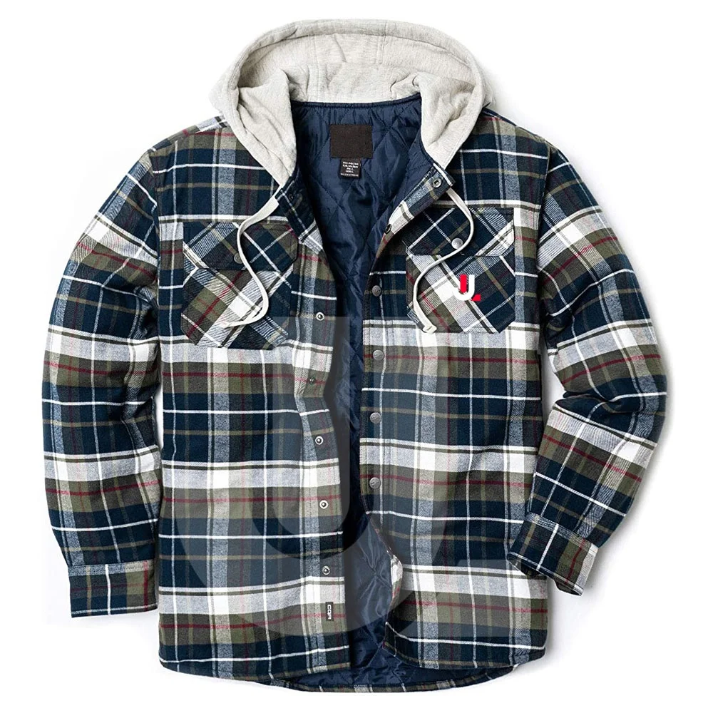 Flannel Hood Shirts Shirts flannel Flannel Shirt Casual Color Optional Casual 100% Cotton Long Sleeve for men