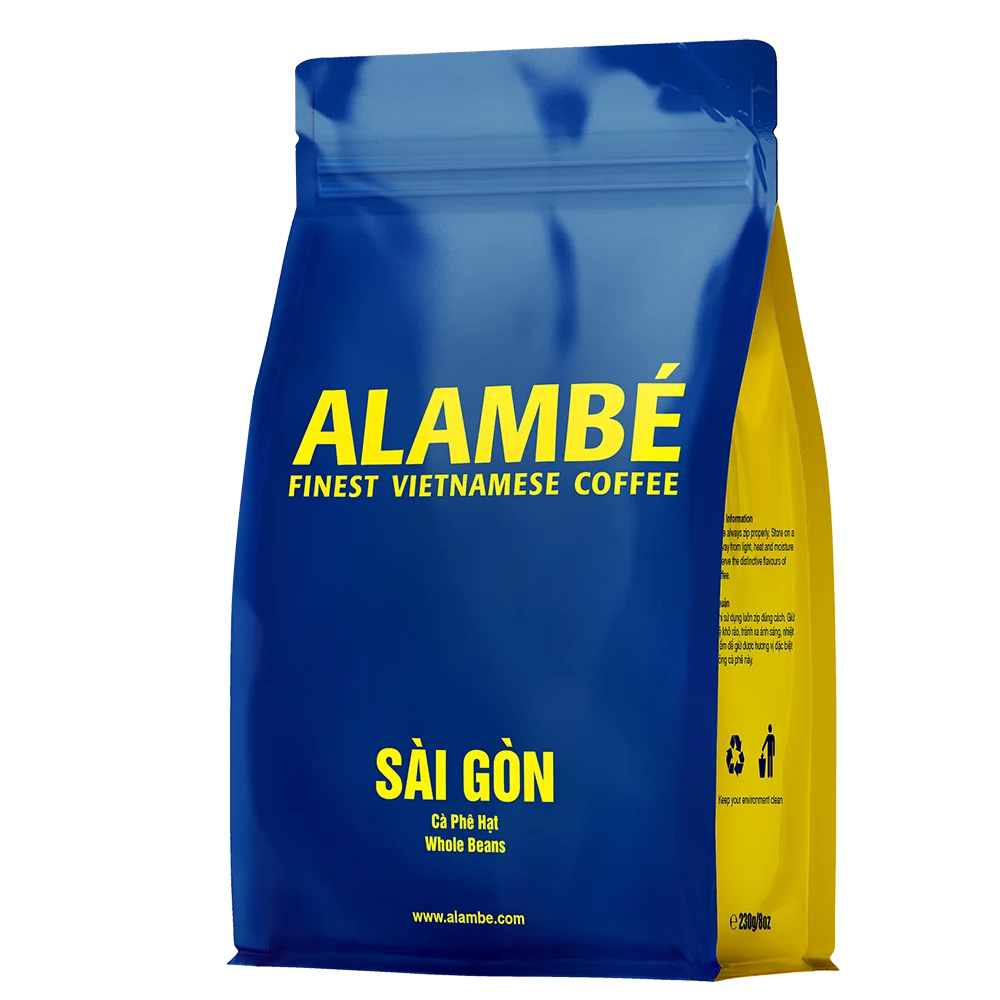 High Quality Pure Arabica & Robusta Taste Alambe Sai Gon Ground Coffee 230g Low Caffeine Content Origin From Vietnam